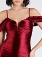 Jelene Cold-Shoulder Mermaid Satin Formal Dress - thumbnail 8