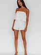 Joey Strapless Tie-Back Romper White - thumbnail 7