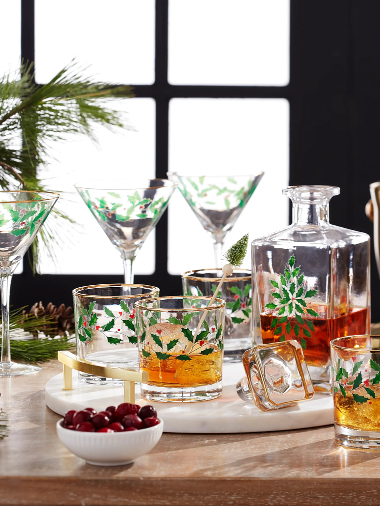 Holiday 5-Piece Decanter & Whiskey Glass Set 3