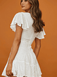 Isabelle Angel Sleeve Empire Dress White - thumbnail 3