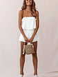 Joey Strapless Tie-Back Romper White - thumbnail 11