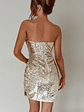 Joie De Vivre Sequin Mini Dress Gold - thumbnail 3