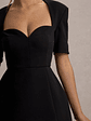 Johanna | Black Sweetheart Short-Sleeve Mini Dress - thumbnail 6