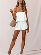 Joey Strapless Tie-Back Romper White - thumbnail 12