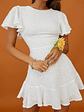 Isabelle Angel Sleeve Empire Dress White - thumbnail 4