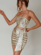 Joie De Vivre Sequin Mini Dress Gold - thumbnail 4