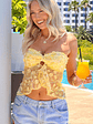 Isabella Yellow Sequin Strapless Top - thumbnail 11