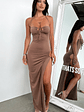 Imana Maxi Dress - Brown - thumbnail 3