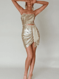 Joie De Vivre Sequin Mini Dress Gold - thumbnail 7