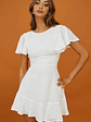 Isabelle Angel Sleeve Empire Dress White - thumbnail 8