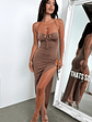 Imana Maxi Dress - Brown - thumbnail 4