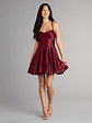 Isabelle Satin Lace-Up Dress With Pockets - thumbnail 3