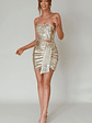 Joie De Vivre Sequin Mini Dress Gold - thumbnail 8