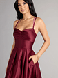 Isabelle Satin Lace-Up Dress With Pockets - thumbnail 4