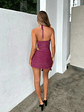 Haven Mini Dress Magenta Shimmer - thumbnail 4