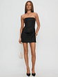 Jenevieve Strapless Drape Mini Dress Black - thumbnail 3