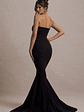Impress Me | Black Strapless Bandeau Fishtail Maxi Dress - thumbnail 2