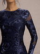 Ishana | Navy Sequin Long-Sleeve Midi Dress - thumbnail 5