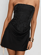 Jenevieve Strapless Drape Mini Dress Black - thumbnail 6