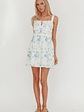 Jordanne Frill Trim Mini Dress Floral Blue - thumbnail 4