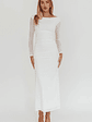 In Blooms Off Shoulder Maxi Dress Off White - thumbnail 3