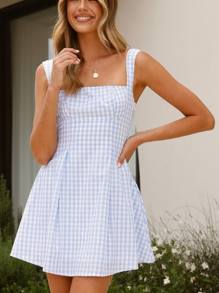 Jailene Mini Dress - Picnic Blue 5