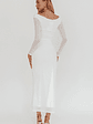 In Blooms Off Shoulder Maxi Dress Off White - thumbnail 4