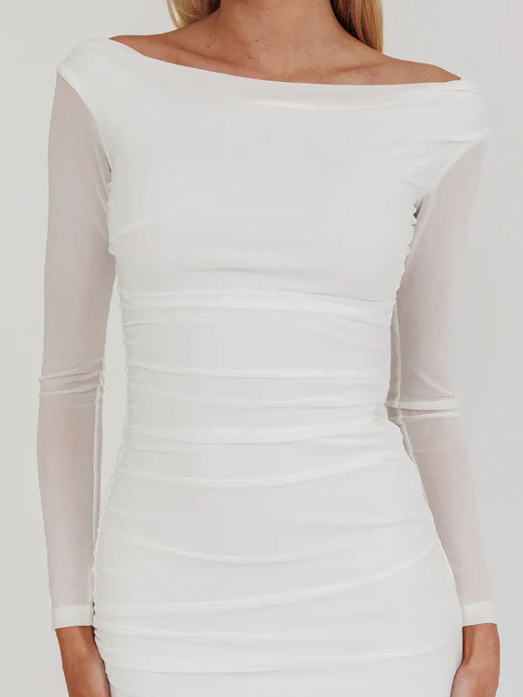 In Blooms Off Shoulder Maxi Dress Off White 5