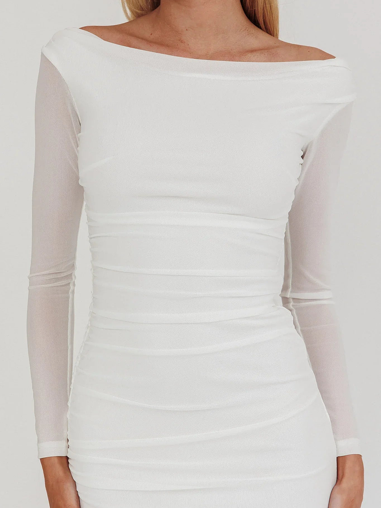 In Blooms Off Shoulder Maxi Dress Off White 4