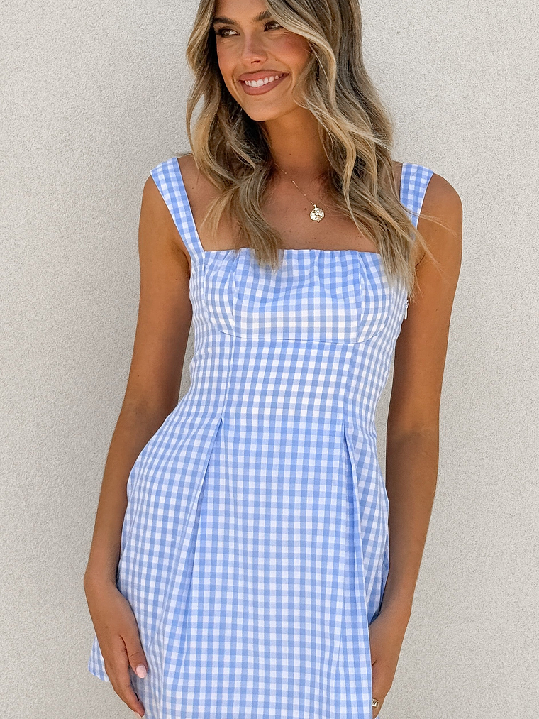 Jailene Mini Dress - Picnic Blue 6