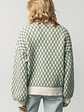 Hendrix Diamond Knit Sweater | Green - thumbnail 4