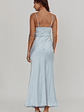 Her theory Lace Trim Maxi Dress Steel Blue - thumbnail 2