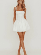 Jennie Corset Flared Mini Dress Off White - thumbnail 1