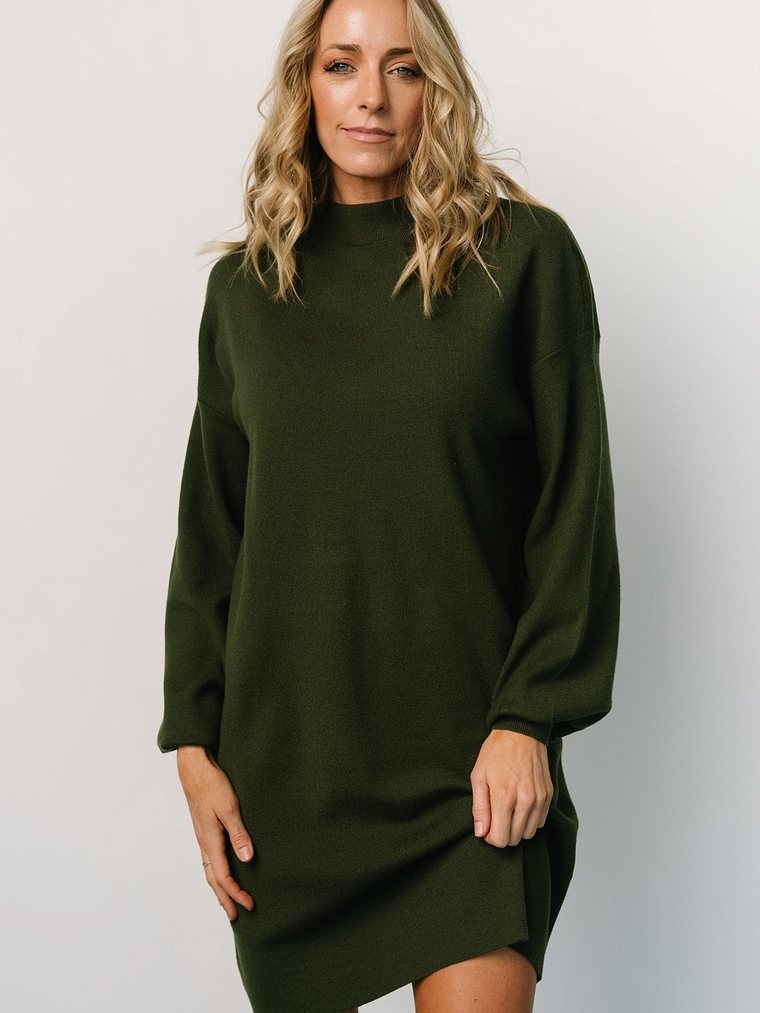 Jennings Sweater Dress | Deep Olive 4