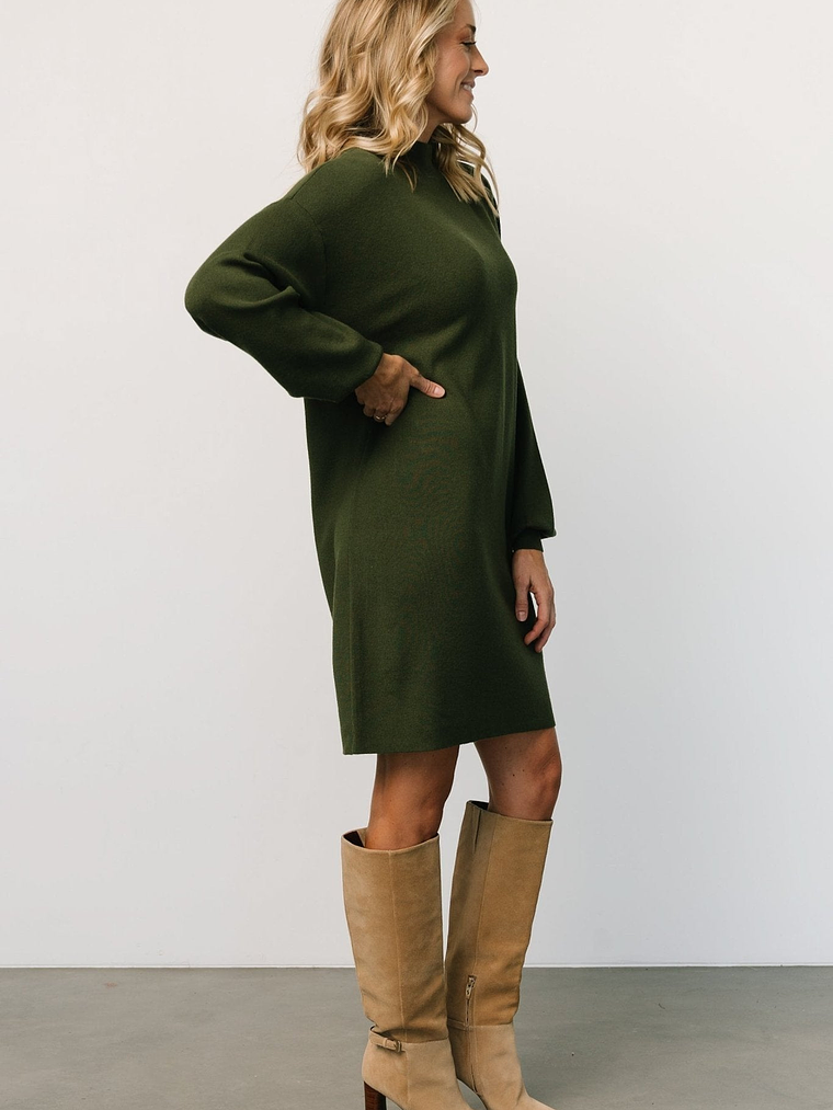 Jennings Sweater Dress | Deep Olive 6
