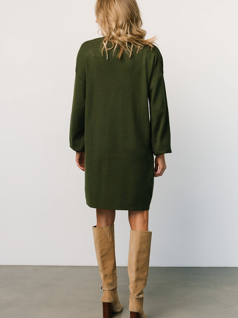 Jennings Sweater Dress | Deep Olive 7