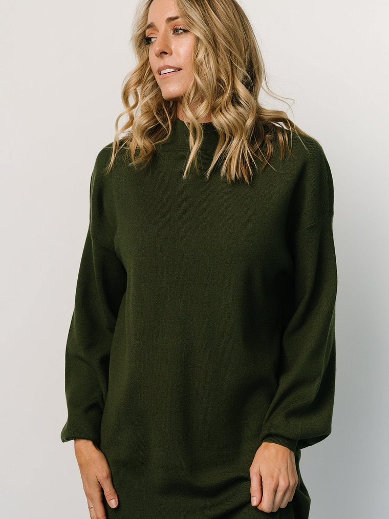 Jennings Sweater Dress | Deep Olive 8