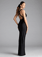 Jenn V-Neck Strappy Back Slit Long Formal Dress - thumbnail 21