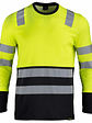 Polera Cuello Redondo Bicolor Con Reflectantante Manga Larga. - Miniatura 3