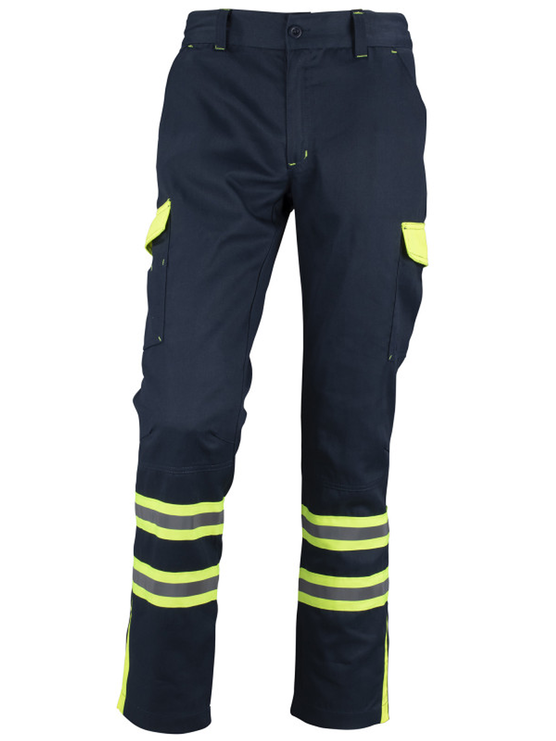 PANTALÓN CARGO GABARDINA BICOLOR CON CINTA DÍA NOCHE HI-VIS LINE 100% POLY 1