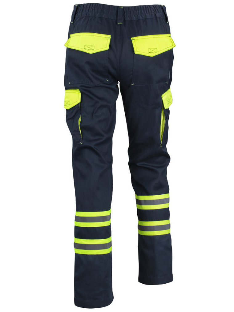 PANTALÓN CARGO GABARDINA BICOLOR CON CINTA DÍA NOCHE HI-VIS LINE 100% POLY 2