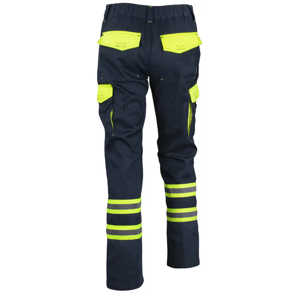 PANTALÓN CARGO GABARDINA BICOLOR CON CINTA DÍA NOCHE HI-VIS LINE 100% POLY 2