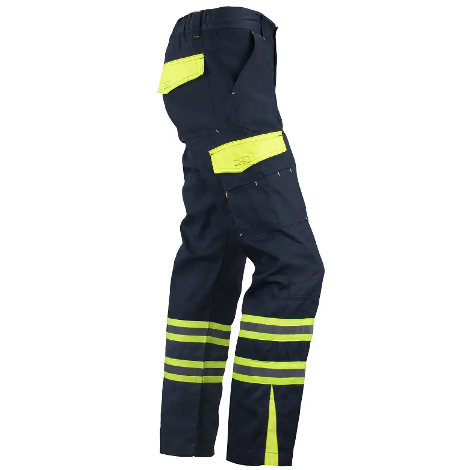 PANTALÓN CARGO GABARDINA BICOLOR CON CINTA DÍA NOCHE HI-VIS LINE 100% POLY 3