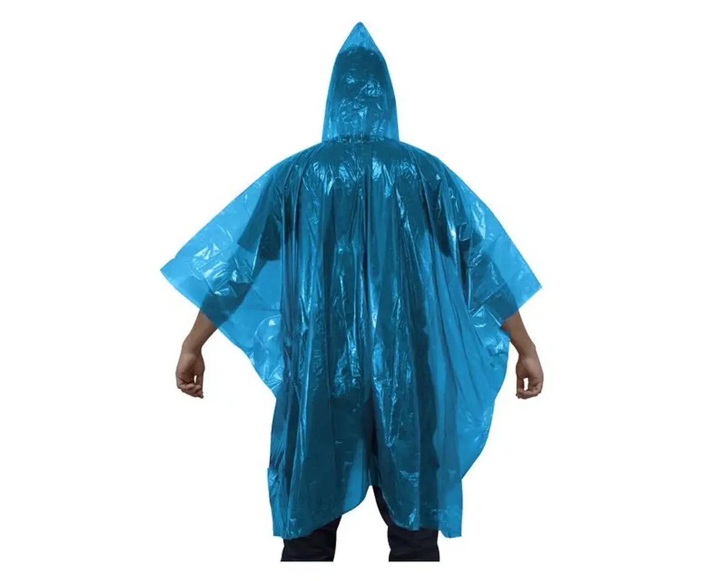 Poncho de emergencia Biodegradable azul Alaska. 4