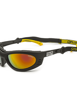 Lente De Seguridad Turbine Gt Gris / Marco Negro C/Revo Rojo - U