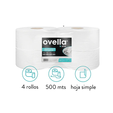 Papel higienico ovella 4x500 mts