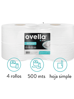 Papel higienico ovella 4x500 mts