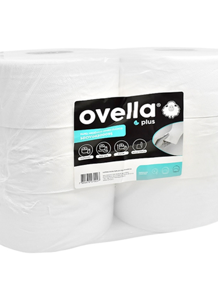 PAPEL HIGIENICO OVELLA  6X300. (PACK 6 UNIDADES) 1