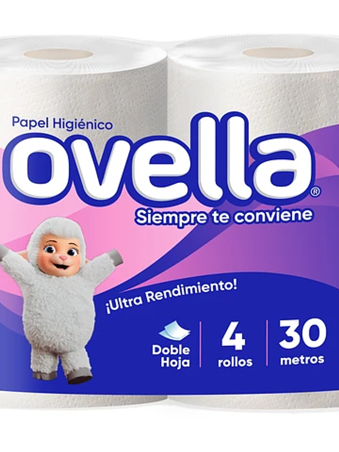 Ovella, Papel Higiénico. Pack 4 rollos 30 metros C/U 1