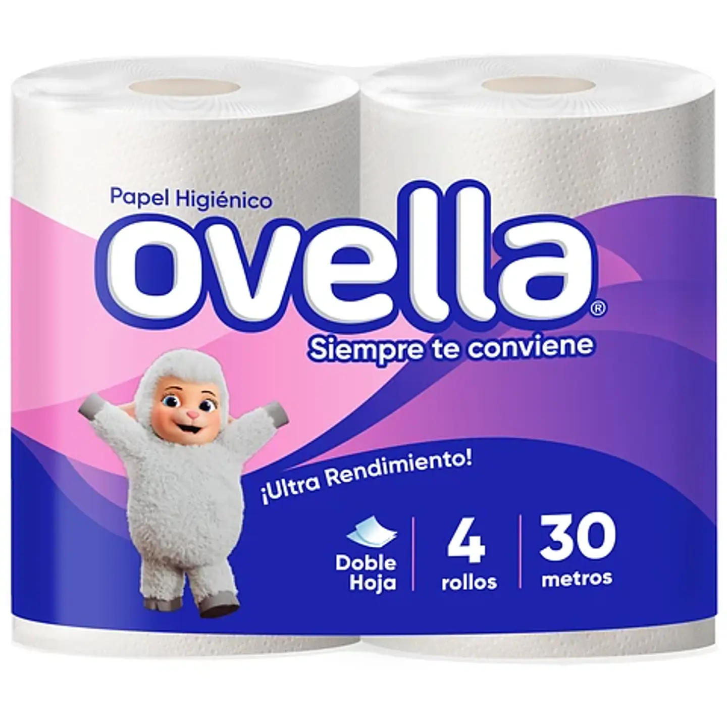 Ovella, Papel Higiénico. Pack 4 rollos 30 metros C/U 1